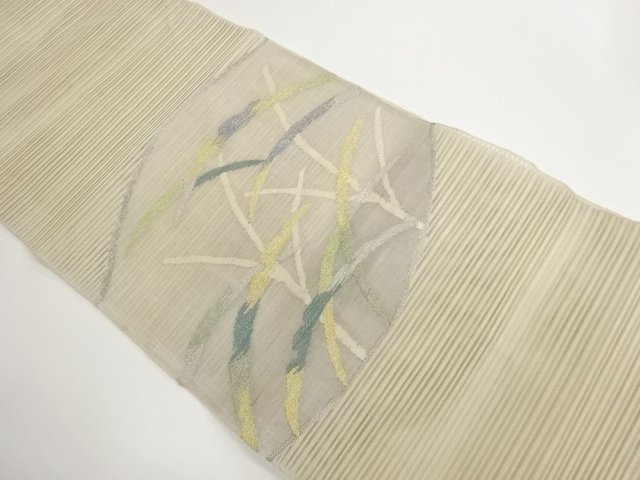 JAPANESE KIMONO / NAGOYA OBI FOR SUMMER / WOVEN PLANT 